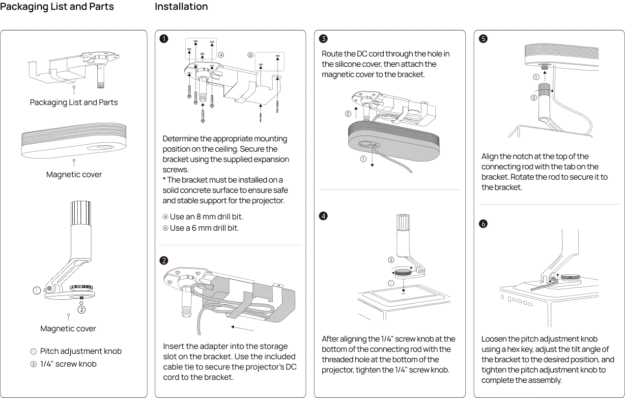 XGIMI_Ceiling_Mount_mountingguide